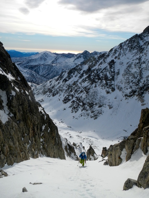 Prefouns : arrivée au couloir oriental moins raide