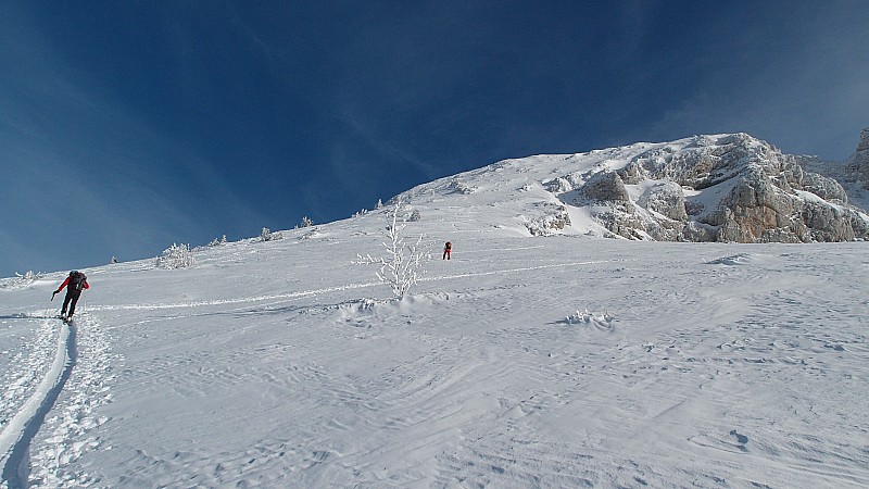 #22 3 ème montée : Direction Rocher de l 3 ème montée : Direction Rocher de l'Ours avant le basculement à l'épaule pour la combe de Chaulange