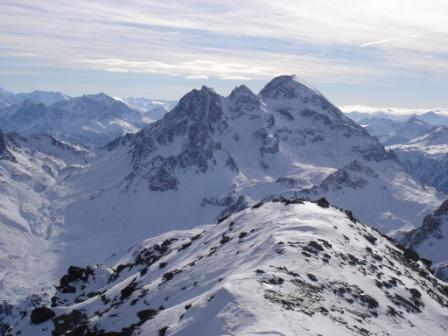 #3 roche bernaude : roche Brenaude ( 3222 ) et le col de gran bagna vue depuis la pointe des sarrasins roche bernaude : roche Brenaude ( 3222 ) et le col de gran bagna vue depuis la pointe des sarrasins