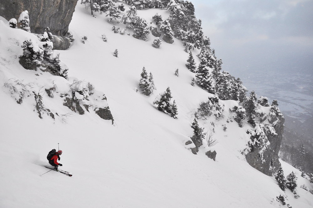 Virgule : Bon ski à gauche