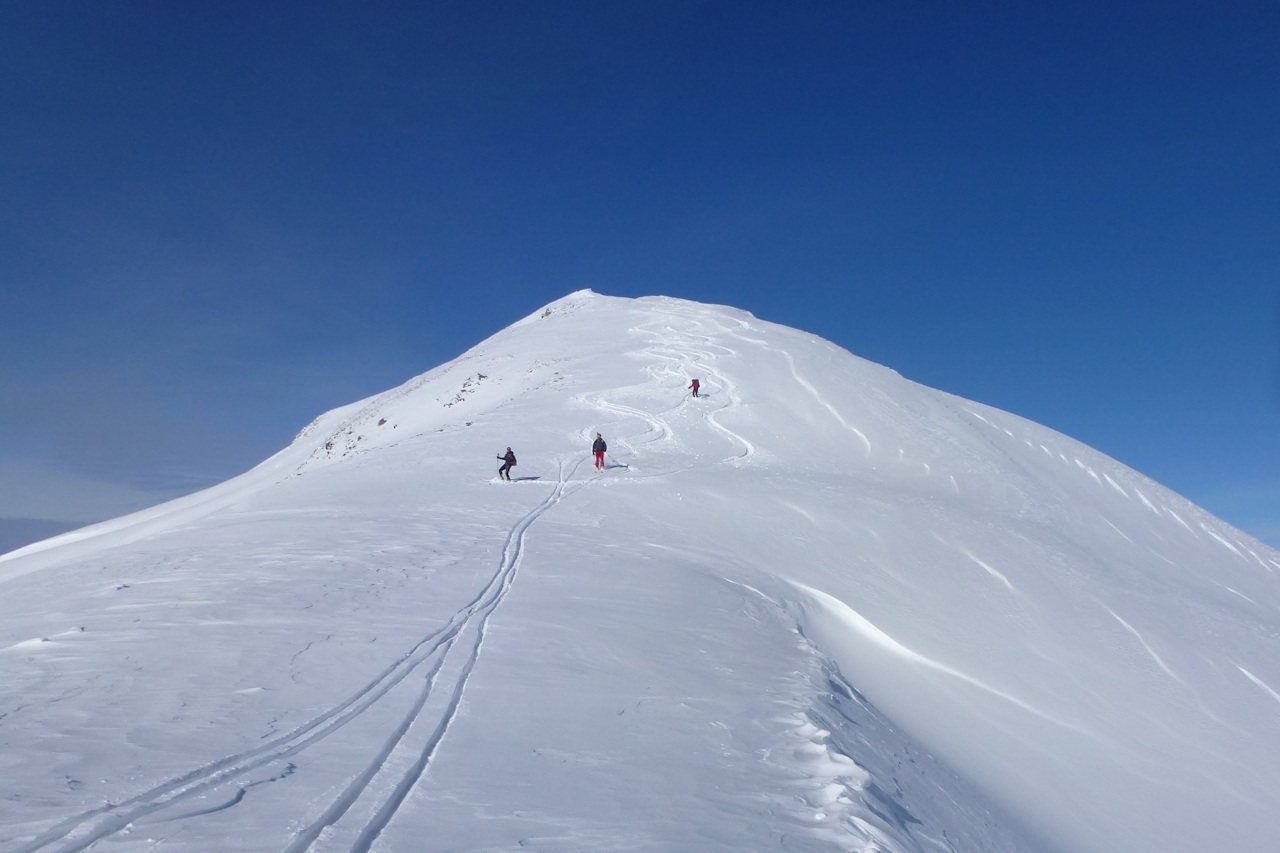 #16 Arête Sud du Dzonfier : Avant de plonger en versant Est. Arête Sud du Dzonfier : Avant de plonger en versant Est.