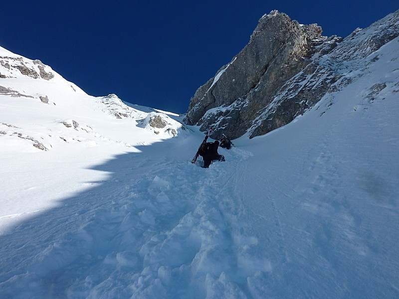 #9 couloir W : Sous l couloir W : Sous l'étroiture du bas