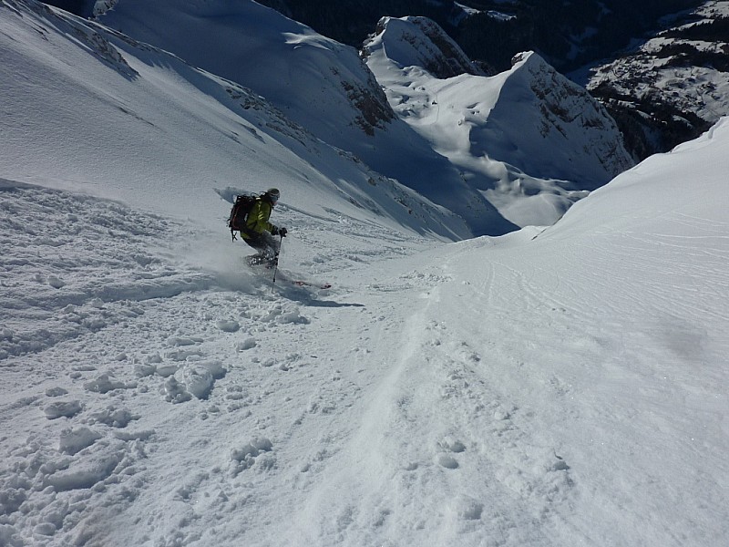 #12 couloir W : Télémarkeur. couloir W : Télémarkeur.