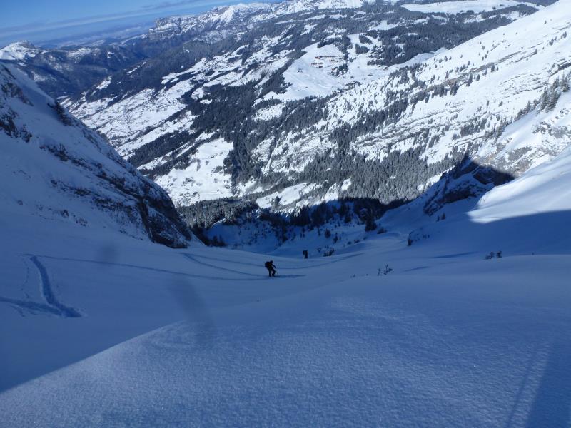 #1 L L'Etale, pointe Sud ,couloir W : Nous accédons à la combe de Foiroux, depuis la combe de la Creuse