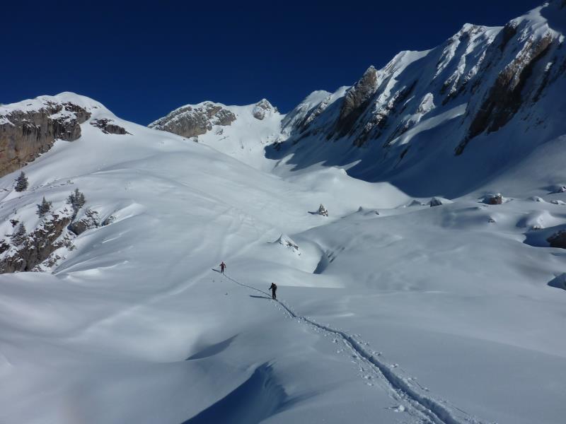 #2 L L'Etale, pointe Sud ,couloir W : Enfin dans la combe de Foiroux, on continue de tracer