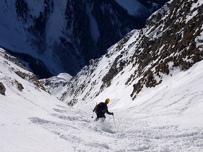 #37 couloir SW : c couloir SW : c'est pas ce qu'il y a de plus terrible, mais on a la banane!
