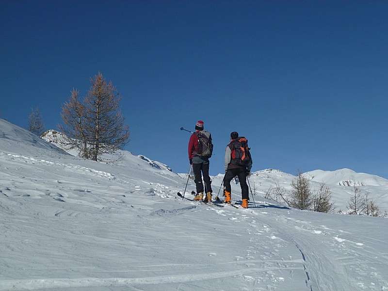 #2 JM et Th : sortie de la foret, la neige commence a être souflée JM et Th : sortie de la foret, la neige commence a être souflée