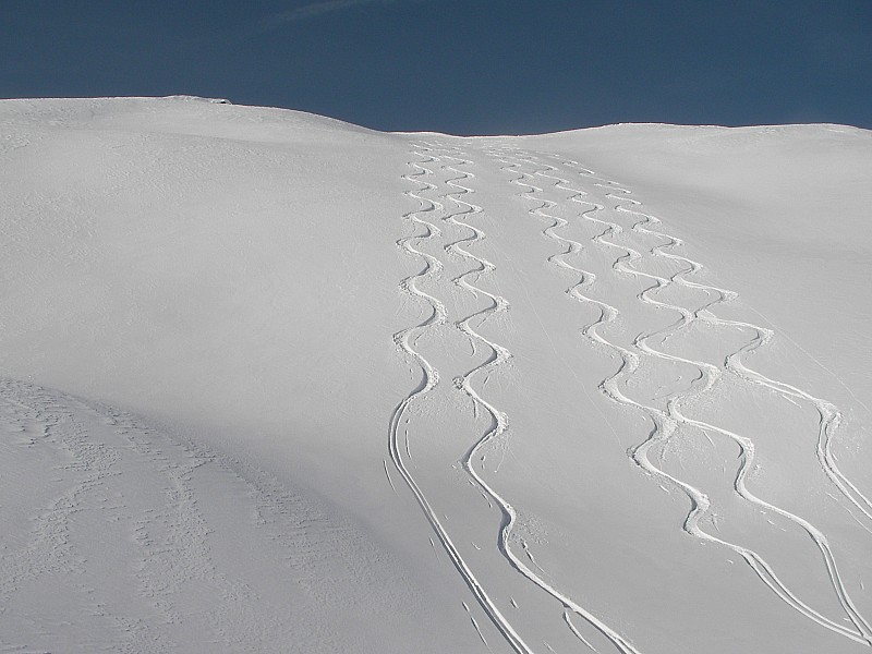 #6 descente : Traces de père et fils en parallèle. descente : Traces de père et fils en parallèle.