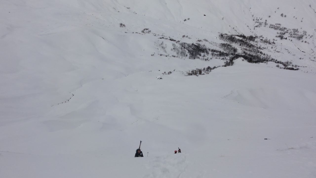 Xavier, Danny et Gilles : distance olympique du lancé de crampon !