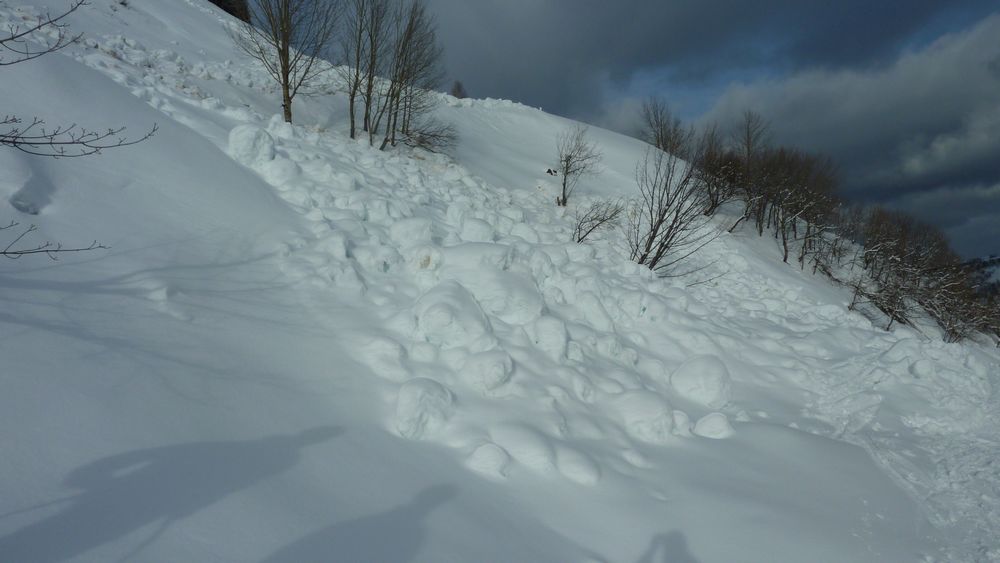 #20 Coulées : y en a 4 ou 5 comme celle là qui ont coupé la route du col de la Madeleine Coulées : y en a 4 ou 5 comme celle là qui ont coupé la route du col de la Madeleine