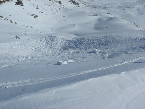 Coulée vue du haut : Coulée en face E de la Tête des Fra vue du haut