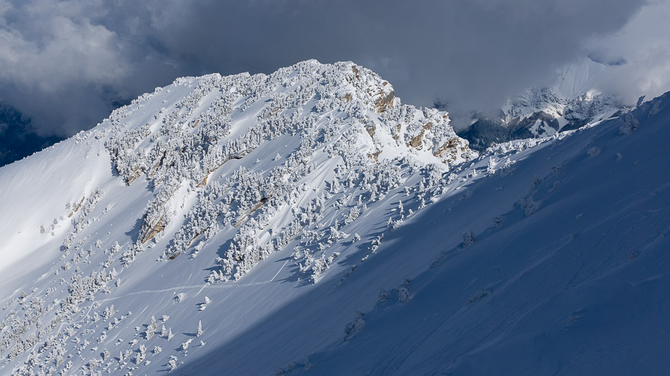 #10 Roc de Poyez : et la trace qui remonte au couloir E Roc de Poyez : et la trace qui remonte au couloir E