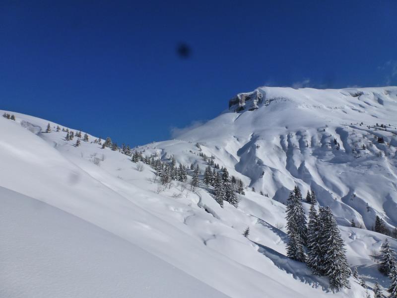 La Miaz : remontée au col de Niard, dans une neige collante et lourde