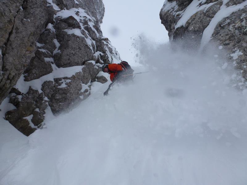#4 Aiguille du Mont : Andras dans la première pente Aiguille du Mont : Andras dans la première pente