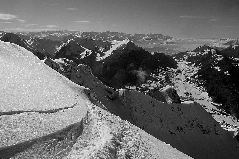 Trelod : départ à ski du sommet