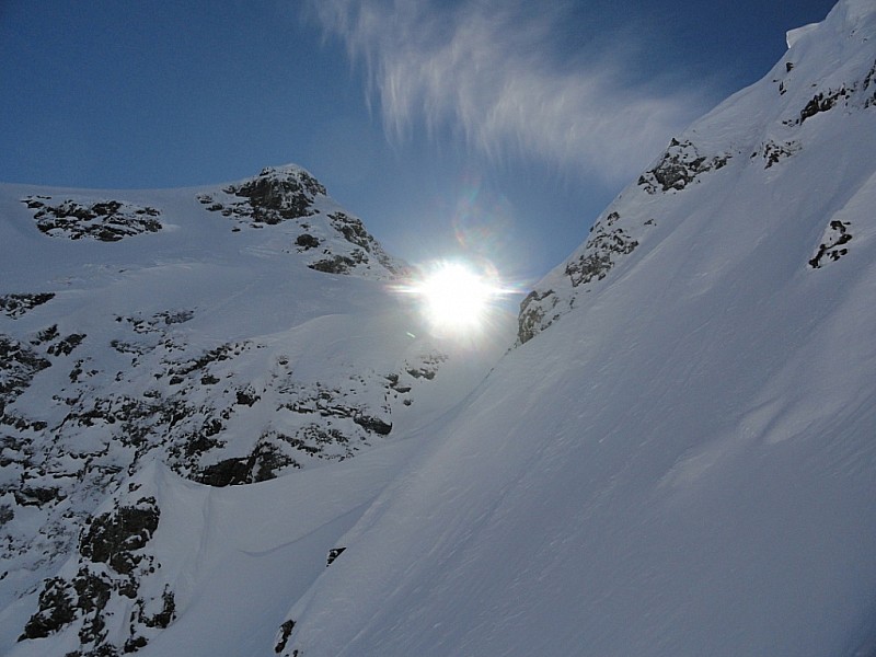 Barlet couloir E : Ambiance très alpine dans le couloir