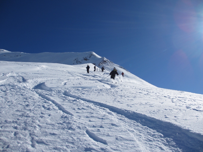 #24 Sur l Sur l'épaule : Enfin du soleil pour la descente.