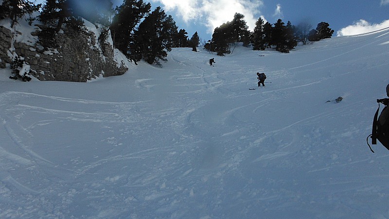 Passage un peu plus raide : La neige est vraiment bonne