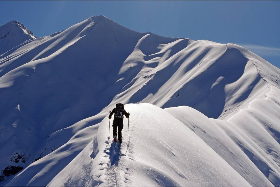 #9 1 heure d 1 heure d'arête à skis : le passage le plus fort émotionnellement de la sortie du jour.
