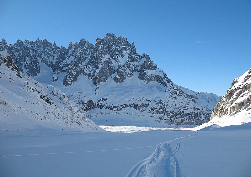 Brèche Puiseux : Sur le Glacier de Leschaux