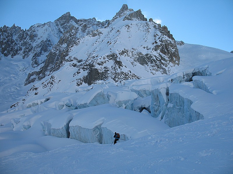 Brèche Puiseux : Sous les Séracs du Géants