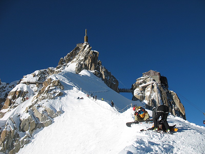 Brèche Puiseux : Aiguille du Midi bien tracée