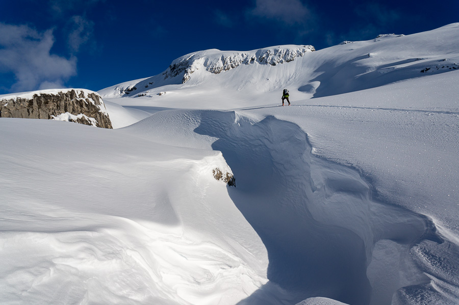 Remontée vers la Couarre : toujours cette neige de cinéma