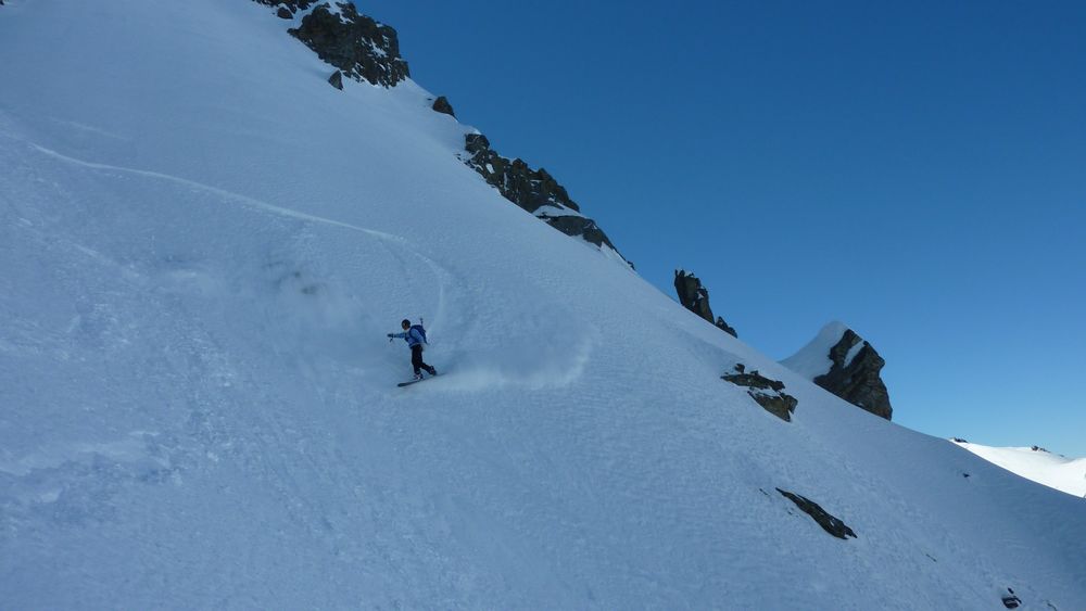 Contre pentes : gerbes de poudre