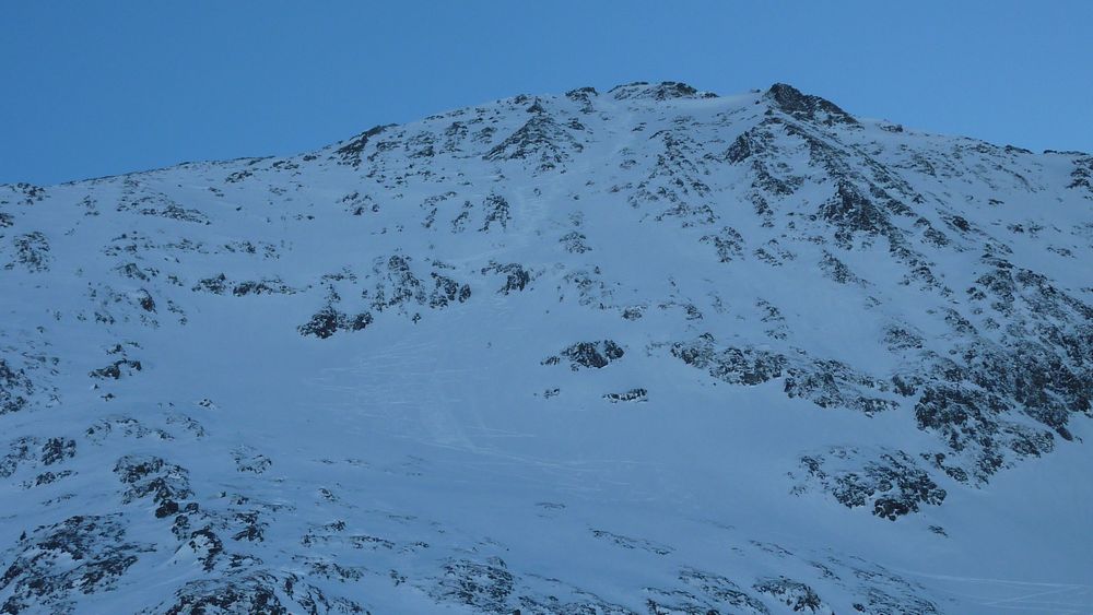 #20 Partie haute de la face : les 350m du haut, la face faisant 700m ! Partie haute de la face : les 350m du haut, la face faisant 700m !