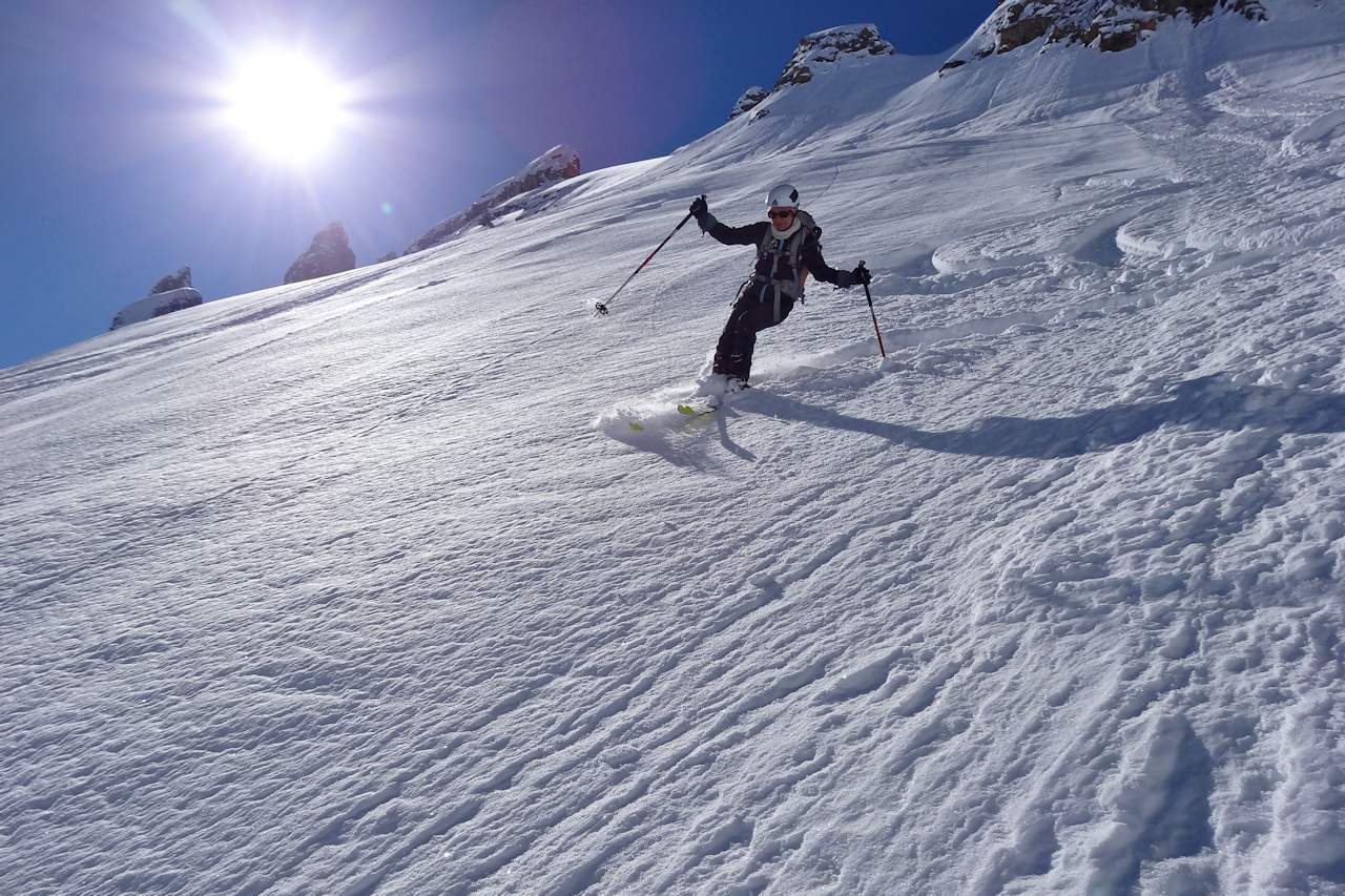 #14 Couloir NE : Florence apprécie. Couloir NE : Florence apprécie.