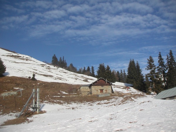 Arrivée du téleski : L'état de la neige en haut du téleski (1670 m)