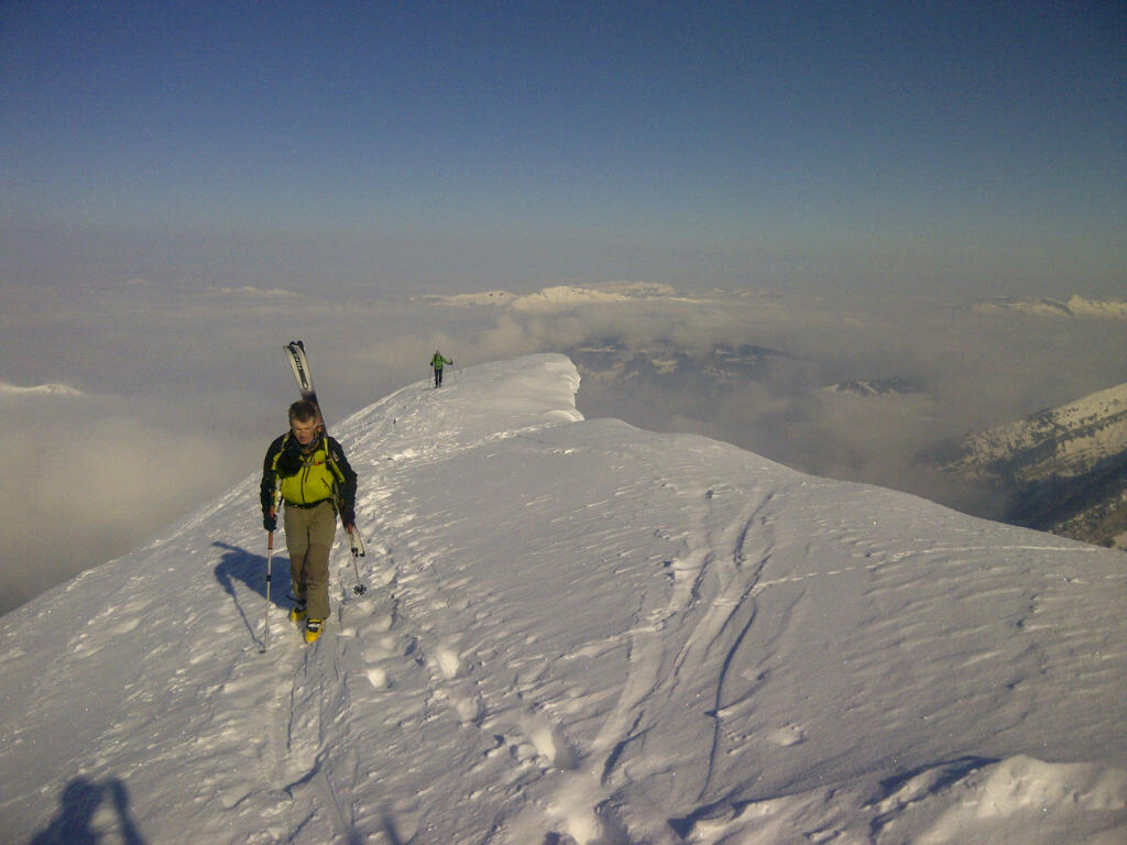 #1 Face NE Charvin : Arrivee sur l Face NE Charvin : Arrivee sur l'arete sommitale du Charvin