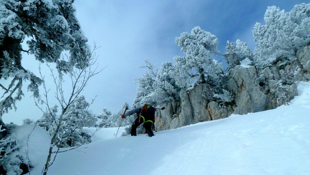 #6 Sous les dernières barres : On a quitté le sentier d Sous les dernières barres : On a quitté le sentier d'été pour le sommet sud direct