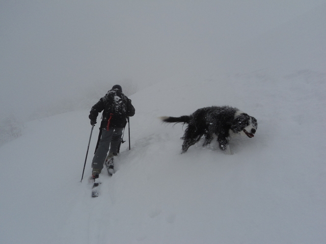 #4 la pente se redresse : haut du couloir la pente se redresse : haut du couloir