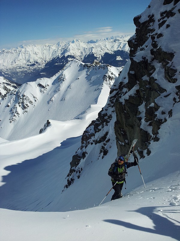 David : David à la Brêche du Villonet, devant le Morétan en bonne conditions, mais surtracé.