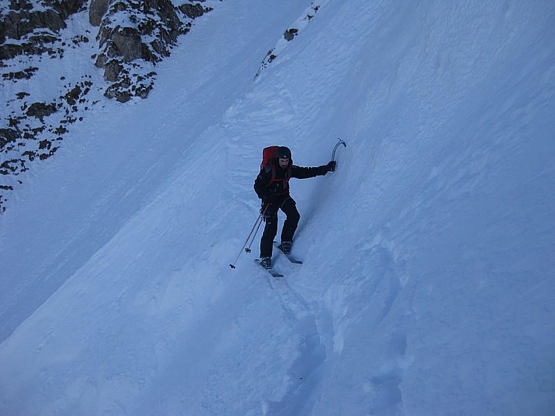 #12 Traversée pour rejoindre l Traversée pour rejoindre l'arette Ouest de la Face Ouest sur laquel on fera le rappel.