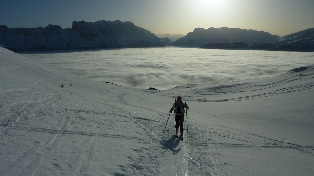 Marion : devant les couloirs de la Tete de Claudel