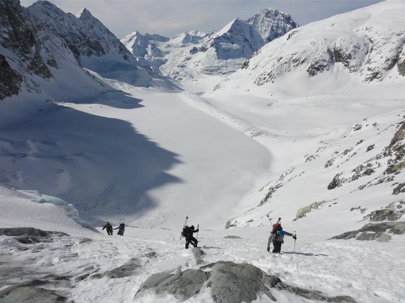 #29 Le bas glacier du Brenay et le Gd Combin Le bas glacier du Brenay et le Gd Combin