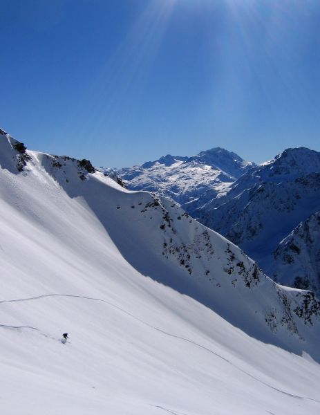 #9 Descente : Pas si mal finalement la neige en versant sud.... Descente : Pas si mal finalement la neige en versant sud....