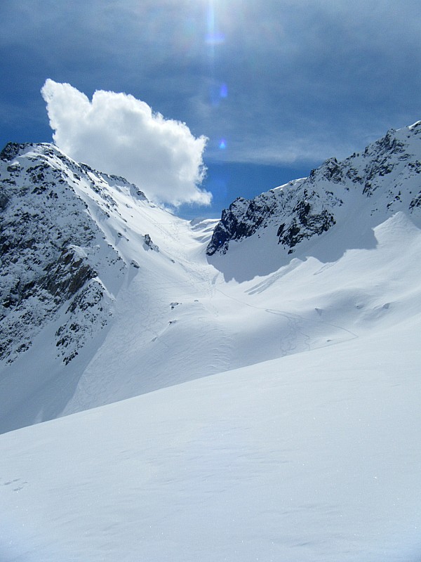 combe du Villonet : dernier coup d'oeil vers le col du Villonet