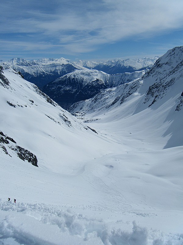 combe du Merlet : vue du col dans la combe du Merlet : çà monte toujours