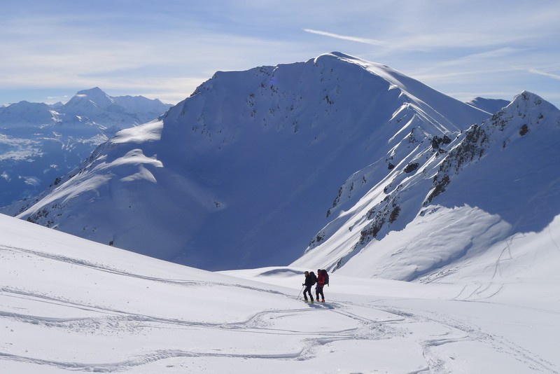 En direction du col de Corne Noire