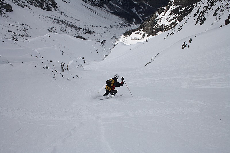 #13 première partie du couloir : en poudre sur fond dur première partie du couloir : en poudre sur fond dur