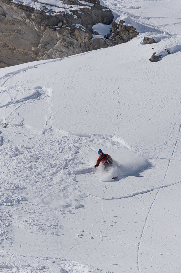 Laurent versant E : ca part bien sous les skis là aussi