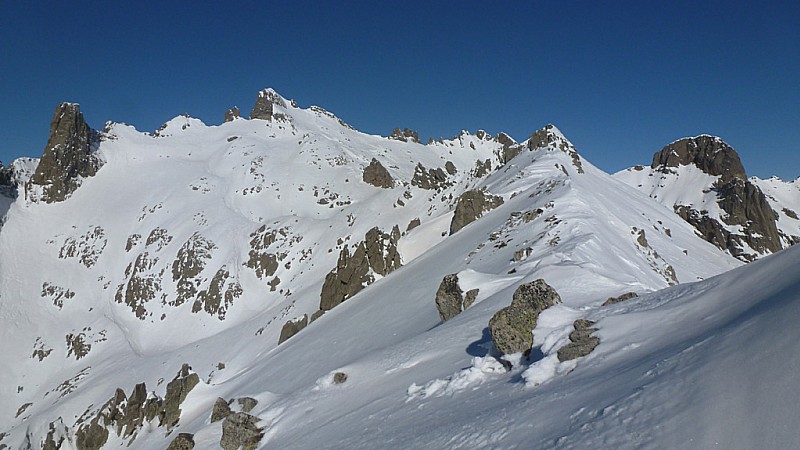 #4 Punta Alle Porte : la brèche de Capitello et l Punta Alle Porte : la brèche de Capitello et l'arête y menant depuis Bocca A Soglia
