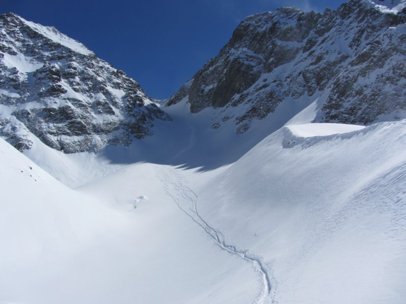 #5 le glacier d le glacier d'arguille : vue sur l'itinéraire de descente