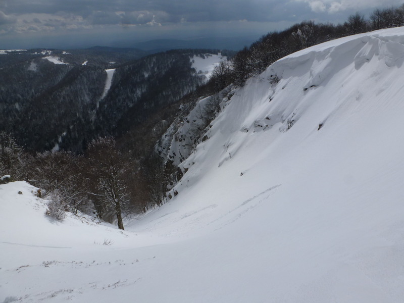 #5 couloir de la Vierge : descente n°2 : la neige devient lourde couloir de la Vierge : descente n°2 : la neige devient lourde