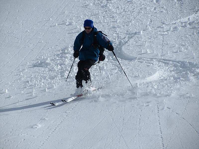 Grand Mont : Sur un ski
