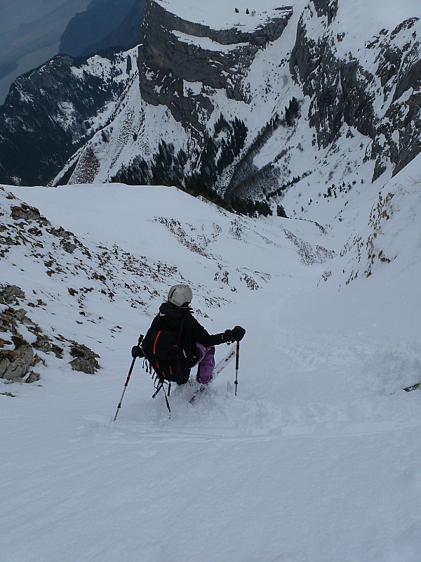 pointe de la Beccaz : Gaelle teste pour nous le premier virage !