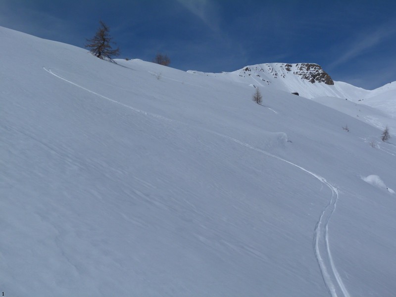 #10 Slalom : Un joli slalom dans une neige bien humide mais encore assez skiable.
On est sur une contrepente rive droite du vallon juste avant de rejoindre le haut de la forêt.
C Slalom : Un joli slalom dans une neige bien humide mais encore assez skiable.
On est sur une contrepente rive droite du vallon juste avant de rejoindre le haut de la forêt.
C'est plus sympa que la trace directe au fond du thalweg... plus skiant aus